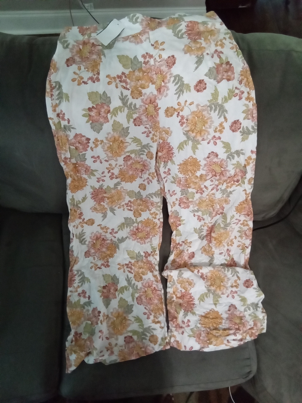 Petal & Pup White Floral Wide Leg Pants